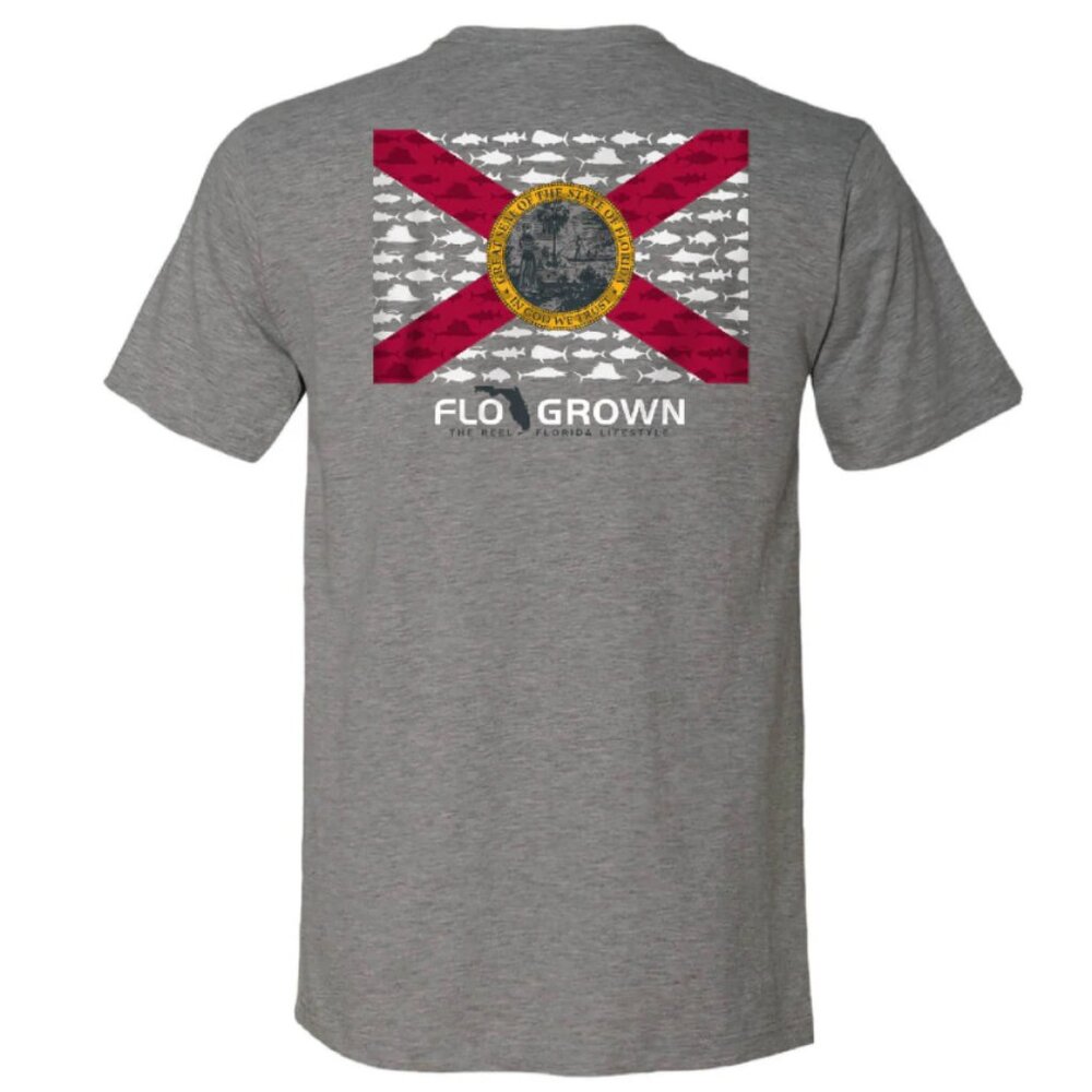 FLO GROWN Multi Fish Flag Men's T-shirt XL